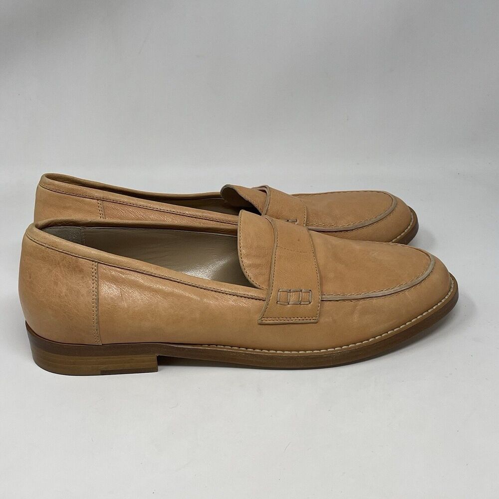 Brother Vellies Loafers Womens 9 Tan Brown Leather Slip On Casual Chic Business